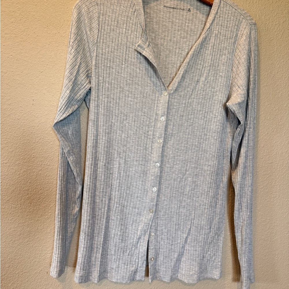 Abercrombie & Fitch Gray Ribbed Top